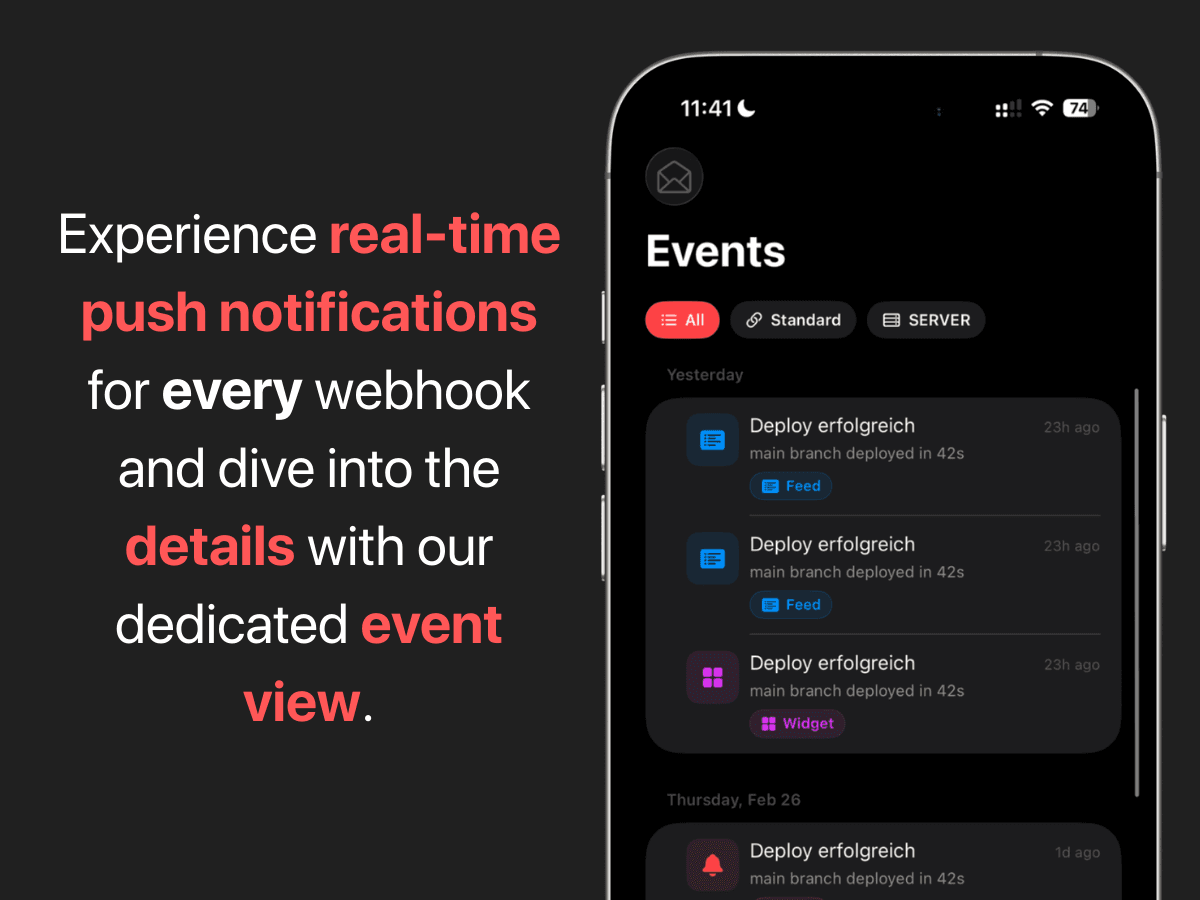 Push-Benachrichtigungen & Event-Feed